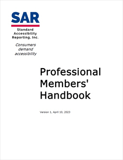 Professional Members' Handbook. Thumbnail cover image.